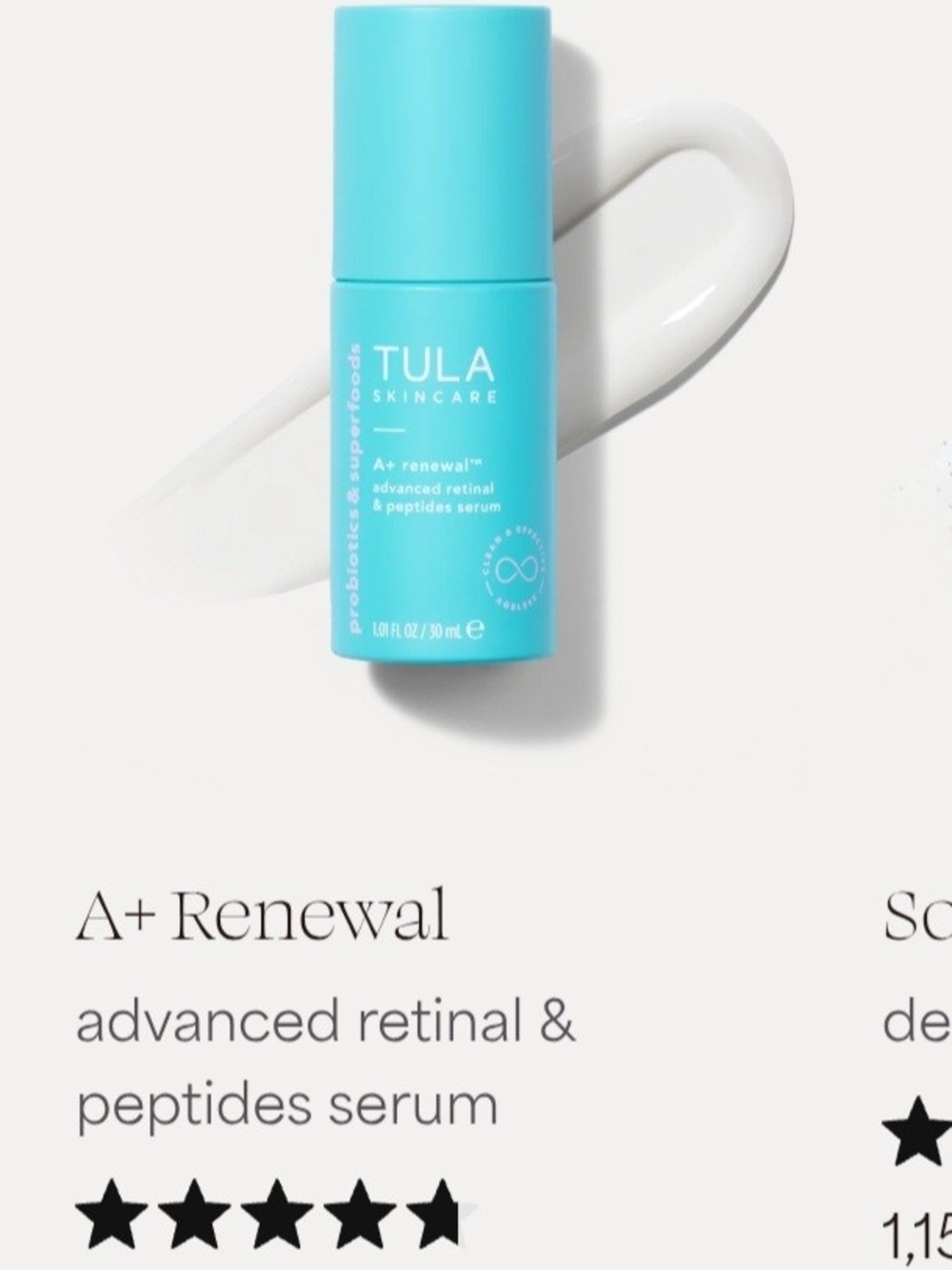 A+ Renewal Advanced Retinal & Peptides Serum — Aqua